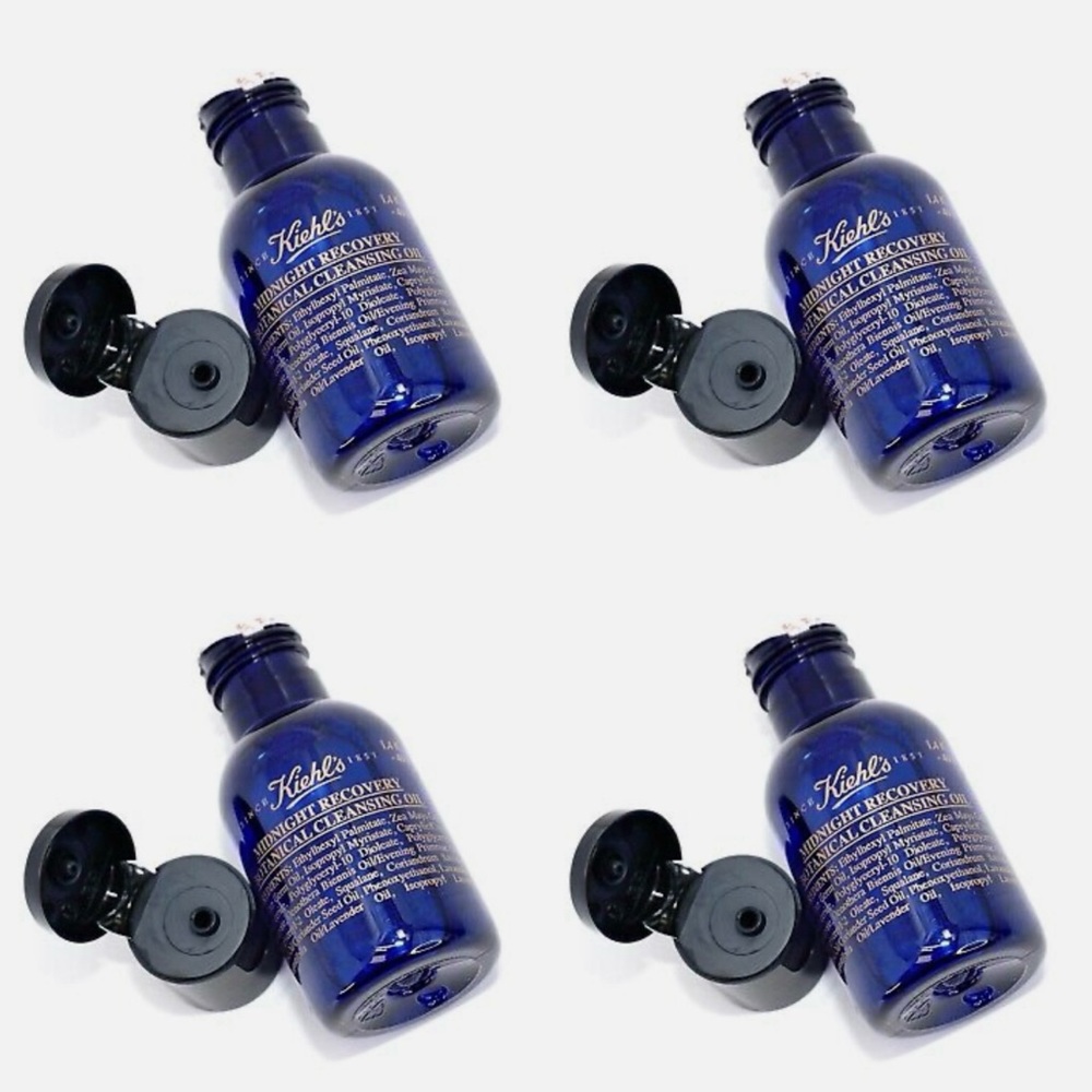 (4) Kiehl’s Midnight Recovery Botanical Cleansing Oil 1.4 Oz Sealed Bottles